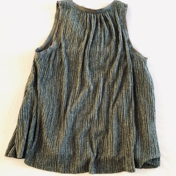 Anthropologie Meadow Rue green swing top Women's Small boho crinkle festival - Picture 5 of 10